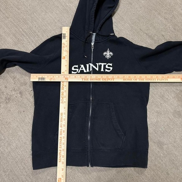 Vintage style new Orleans saints full zip hoodie nike football size xl - Picture 3 of 3